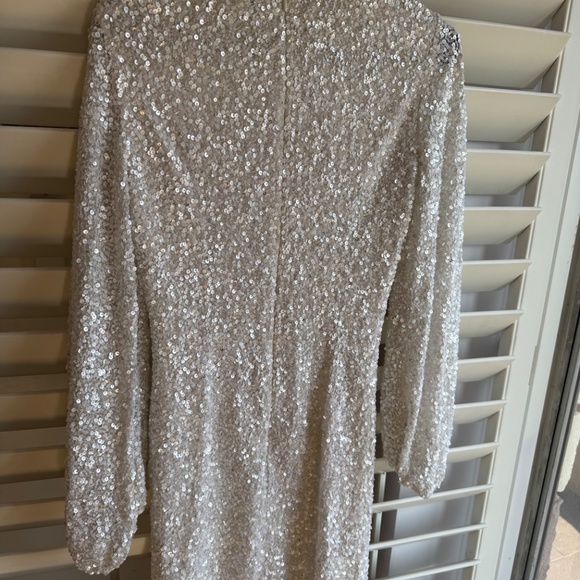BHLDN dress size 2 GOLDIE sequin white dress - Picture 8 of 8